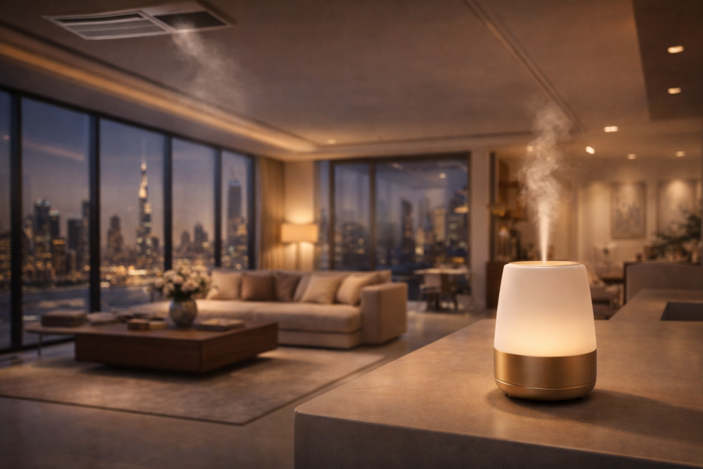 smart fragrance system installation in Dubai villa with HVAC scenting